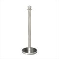 Vic Crowd Control 12 in. Flat Base Taper Mirror Stainless Steel Post with Taper Post Ring 1602